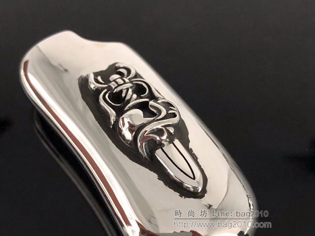 Chrome heart銀飾 s925銀 克羅心大薔薇橢圓火機殼  gjc1551